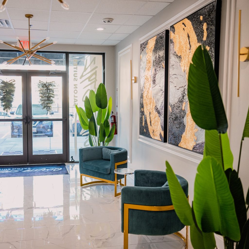 Modern customizable salon suites designed for beauty professionals, showcasing sleek workspace design that promotes creativity, comfort, and business growth.